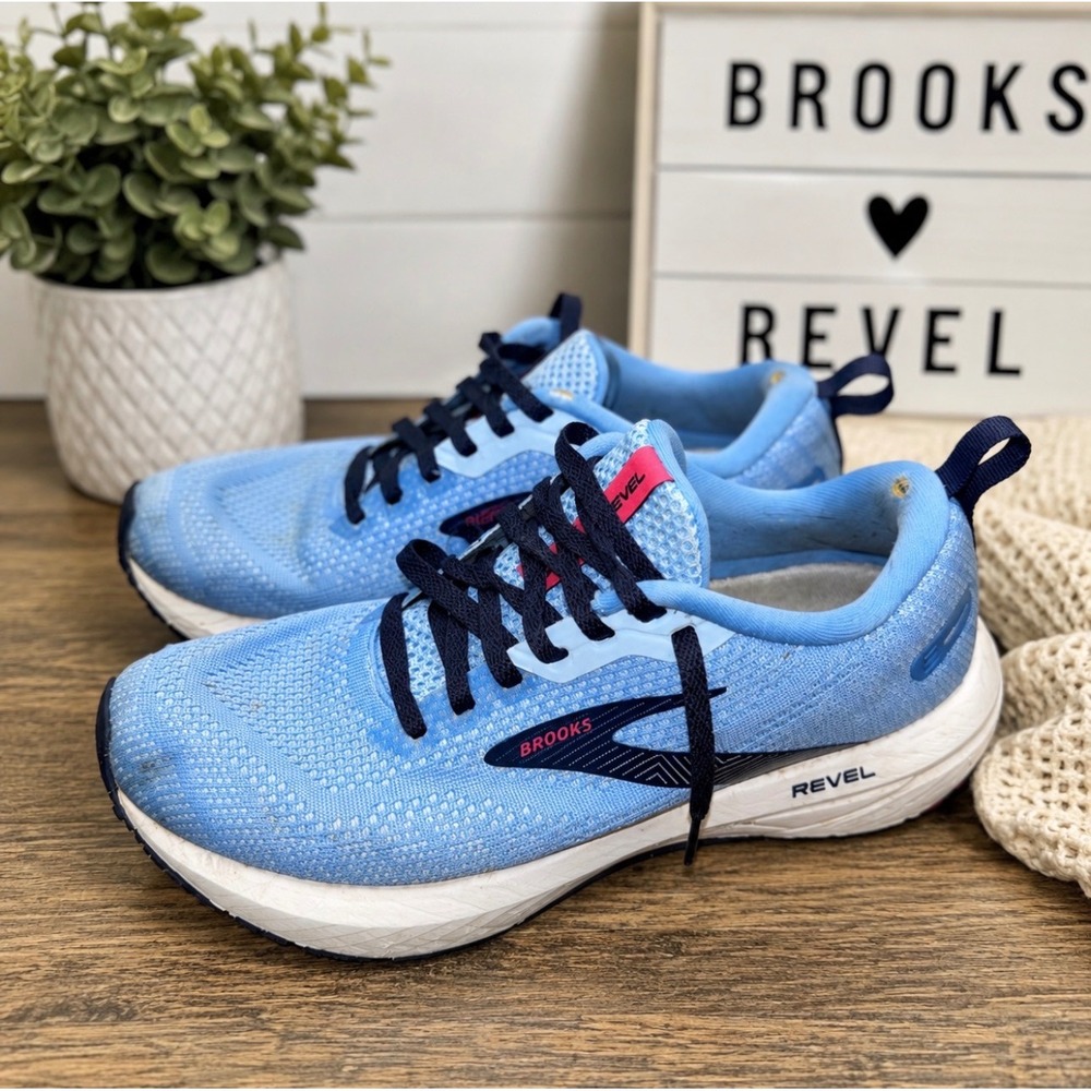 Brooks Revel 6 Women's Running Shoes - Marina Blue / Pink Lady - Size 6.5